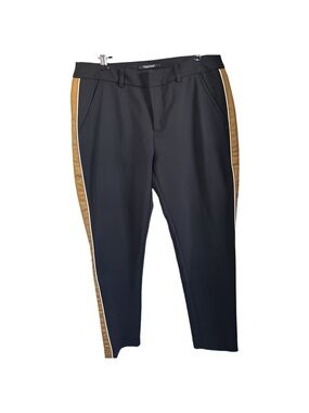 Scotch & Soda Madison Scotch Tuxedo Style Black Pants Gold Satin Side Stripe
